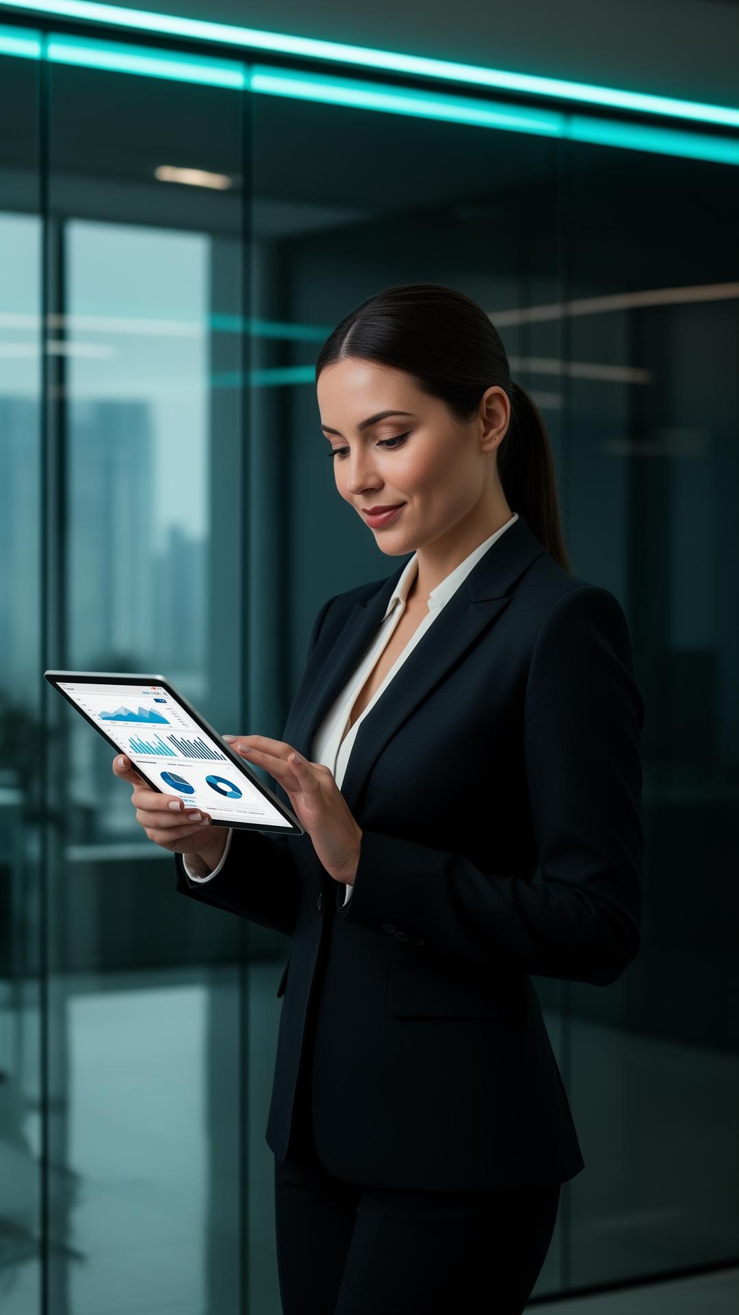 Strategist reviewing growth analytics